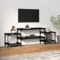 vidaXL Mueble para TV madera contrachapada negro 157x35x52 cm vidaXL Mueble para TV madera contrachapada negro 157x35x52 cm
