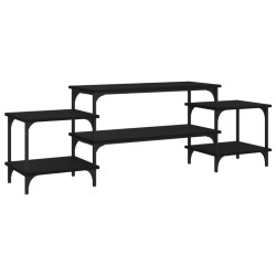 vidaXL Mueble para TV madera contrachapada negro 157x35x52 cm
