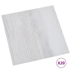 vidaXL Tarimas autoadhesivas 20 piezas PVC 1,86 m² gris claro
