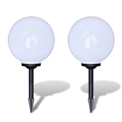 vidaXL Lámparas de camino de jardín 2 uds LED 30 cm con pincho