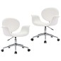 vidaXL Sillas de comedor giratorias 2 unidades cuero sintético blanco vidaXL Sillas de comedor giratorias 2 unidades cuero sintético blanco
