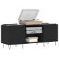 vidaXL Mueble para discos madera contrachapada negro 121x38x48 cm vidaXL Mueble para discos madera contrachapada negro 121x38x48 cm