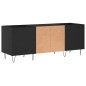 vidaXL Mueble para discos madera contrachapada negro 121x38x48 cm vidaXL Mueble para discos madera contrachapada negro 121x38x48 cm