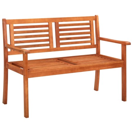 vidaXL Banco de jardín 2 plazas 120 cm madera de eucalipto maciza