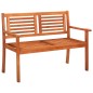 vidaXL Banco de jardín 2 plazas 120 cm madera de eucalipto maciza vidaXL Banco de jardín 2 plazas 120 cm madera de eucalipto maciza
