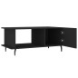 vidaXL Mesa de centro madera contrachapada negro 90x50x40 cm
