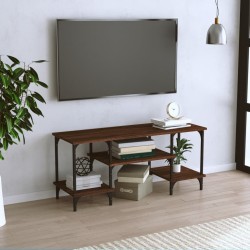 vidaXL Mueble de TV madera contrachapada marrón roble 102x35x45,5 cm