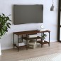 vidaXL Mueble de TV madera contrachapada marrón roble 102x35x45,5 cm