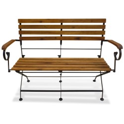 vidaXL Banco plegable de jardín 112 cm madera de acacia maciza