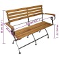 vidaXL Banco plegable de jardín 112 cm madera de acacia maciza vidaXL Banco plegable de jardín 112 cm madera de acacia maciza