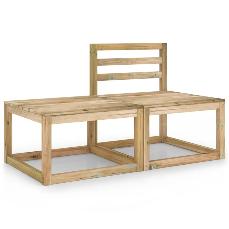 vidaXL Set de muebles de jardín 2 pzas madera de pino impregnada verde vidaXL Set de muebles de jardín 2 pzas madera de pino impregnada verde
