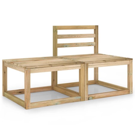vidaXL Set de muebles de jardín 2 pzas madera de pino impregnada verde