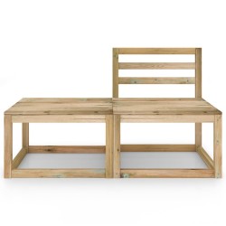 vidaXL Set de muebles de jardín 2 pzas madera de pino impregnada verde