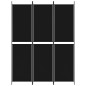 vidaXL Biombo divisor de 3 paneles de tela negro 150x200 cm vidaXL Biombo divisor de 3 paneles de tela negro 150x200 cm