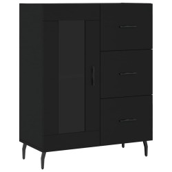 vidaXL Aparador de madera de ingeniería negro 69,5x34x90 cm