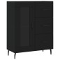 vidaXL Aparador de madera de ingeniería negro 69,5x34x90 cm vidaXL Aparador de madera de ingeniería negro 69,5x34x90 cm