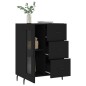 vidaXL Aparador de madera de ingeniería negro 69,5x34x90 cm vidaXL Aparador de madera de ingeniería negro 69,5x34x90 cm