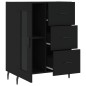 vidaXL Aparador de madera de ingeniería negro 69,5x34x90 cm vidaXL Aparador de madera de ingeniería negro 69,5x34x90 cm