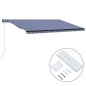 vidaXL Toldo automático retráctil azul y blanco 600x300 cm vidaXL Toldo automático retráctil azul y blanco 600x300 cm