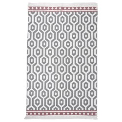 vidaXL Alfombra de algodón gris 160x230 cm