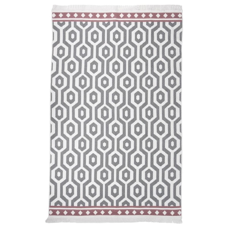 vidaXL Alfombra de algodón gris 160x230 cm vidaXL Alfombra de algodón gris 160x230 cm