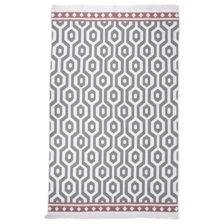 vidaXL Alfombra de algodón gris 160x230 cm
