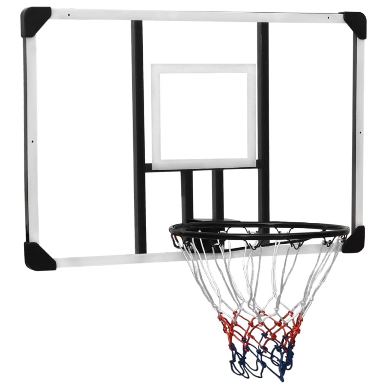 vidaXL Tablero de baloncesto policarbonato transparente 106x69x3 cm vidaXL Tablero de baloncesto policarbonato transparente 106x69x3 cm