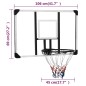 vidaXL Tablero de baloncesto policarbonato transparente 106x69x3 cm vidaXL Tablero de baloncesto policarbonato transparente 106x69x3 cm