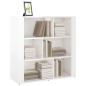 vidaXL Aparador de madera contrachapada blanco brillante 80x30x80 cm