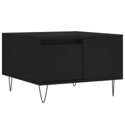vidaXL Mesa de centro madera contrachapada negro 55x55x36,5 cm