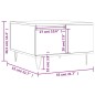 vidaXL Mesa de centro madera contrachapada negro 55x55x36,5 cm