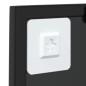 vidaXL Espejo de pared metal negro 40x40 cm vidaXL Espejo de pared metal negro 40x40 cm