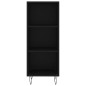vidaXL Aparador de madera de ingeniería negro 34,5x32,5x90 cm vidaXL Aparador de madera de ingeniería negro 34,5x32,5x90 cm