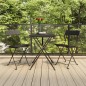 vidaXL Sillas cafetería plegables 2 uds acero y ratán sintético negro vidaXL Sillas cafetería plegables 2 uds acero y ratán sintético negro