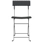 vidaXL Sillas cafetería plegables 2 uds acero y ratán sintético negro vidaXL Sillas cafetería plegables 2 uds acero y ratán sintético negro