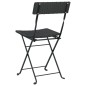 vidaXL Sillas cafetería plegables 2 uds acero y ratán sintético negro vidaXL Sillas cafetería plegables 2 uds acero y ratán sintético negro