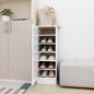 vidaXL Mueble zapatero de aglomerado blanco 32x35x92 cm vidaXL Mueble zapatero de aglomerado blanco 32x35x92 cm