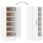 vidaXL Mueble zapatero de aglomerado blanco 32x35x92 cm vidaXL Mueble zapatero de aglomerado blanco 32x35x92 cm