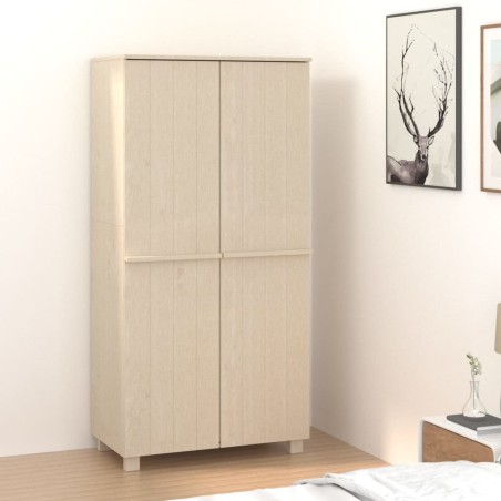 vidaXL Armario HAMAR madera pino maciza marrón miel 89x50x180 cm