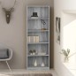 vidaXL Estantería de 5 niveles contrachapada gris Sonoma 60x24x175 cm vidaXL Estantería de 5 niveles contrachapada gris Sonoma 60x24x175 cm