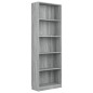 vidaXL Estantería de 5 niveles contrachapada gris Sonoma 60x24x175 cm vidaXL Estantería de 5 niveles contrachapada gris Sonoma 60x24x175 cm