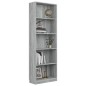 vidaXL Estantería de 5 niveles contrachapada gris Sonoma 60x24x175 cm vidaXL Estantería de 5 niveles contrachapada gris Sonoma 60x24x175 cm