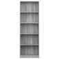 vidaXL Estantería de 5 niveles contrachapada gris Sonoma 60x24x175 cm vidaXL Estantería de 5 niveles contrachapada gris Sonoma 60x24x175 cm