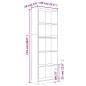 vidaXL Estantería de 5 niveles contrachapada gris Sonoma 60x24x175 cm vidaXL Estantería de 5 niveles contrachapada gris Sonoma 60x24x175 cm
