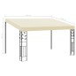 vidaXL Cenador con montaje en la pared crema 4x3x2,5 m vidaXL Cenador con montaje en la pared crema 4x3x2,5 m