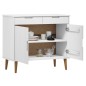 vidaXL Aparador MOLDE madera maciza de pino blanca 90x40x80 cm vidaXL Aparador MOLDE madera maciza de pino blanca 90x40x80 cm