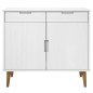 vidaXL Aparador MOLDE madera maciza de pino blanca 90x40x80 cm vidaXL Aparador MOLDE madera maciza de pino blanca 90x40x80 cm