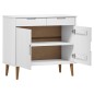 vidaXL Aparador MOLDE madera maciza de pino blanca 90x40x80 cm vidaXL Aparador MOLDE madera maciza de pino blanca 90x40x80 cm
