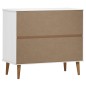 vidaXL Aparador MOLDE madera maciza de pino blanca 90x40x80 cm vidaXL Aparador MOLDE madera maciza de pino blanca 90x40x80 cm