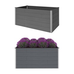 vidaXL Arriate de WPC gris 200x100x91 cm
